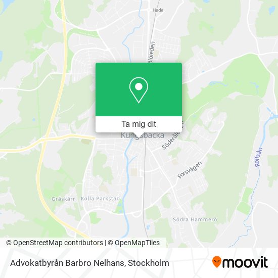 Advokatbyrån Barbro Nelhans karta