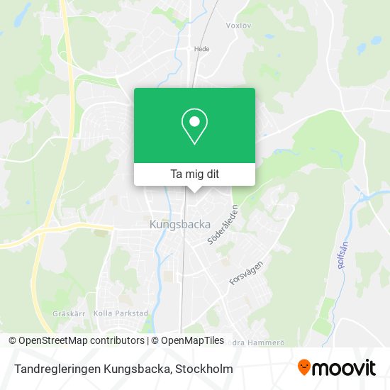 Tandregleringen Kungsbacka karta