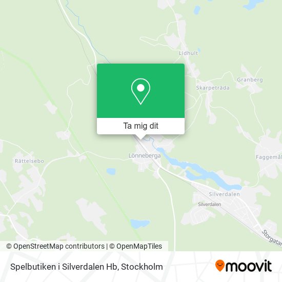 Spelbutiken i Silverdalen Hb karta
