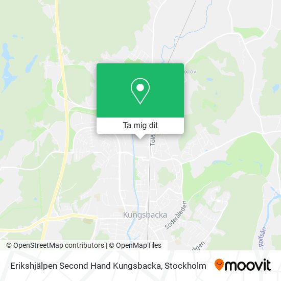 Erikshjälpen Second Hand Kungsbacka karta