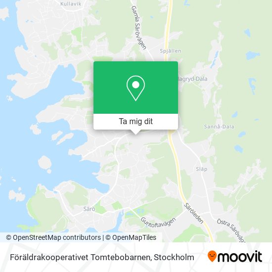 Föräldrakooperativet Tomtebobarnen karta