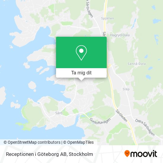 Receptionen i Göteborg AB karta