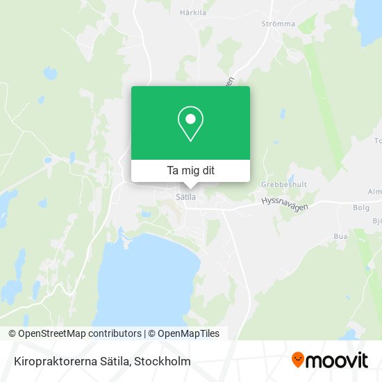 Kiropraktorerna Sätila karta