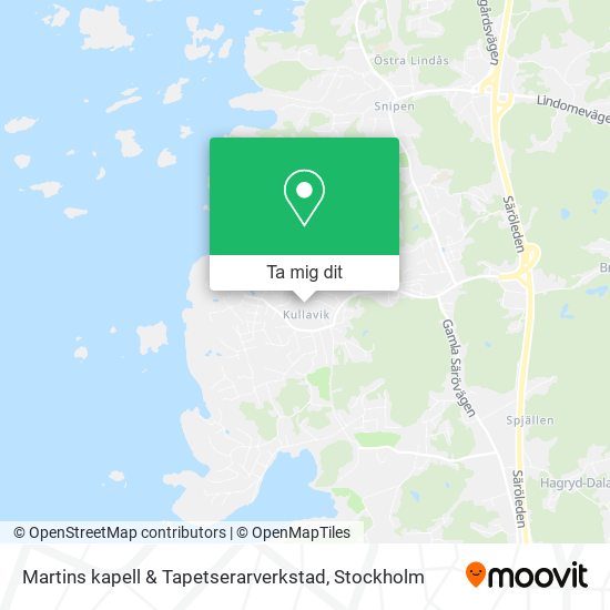 Martins kapell & Tapetserarverkstad karta
