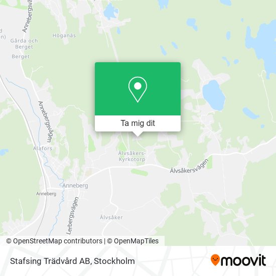 Stafsing Trädvård AB karta