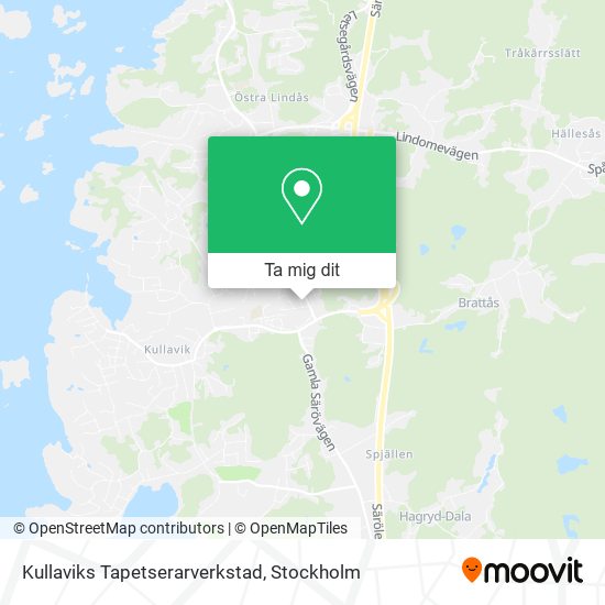 Kullaviks Tapetserarverkstad karta