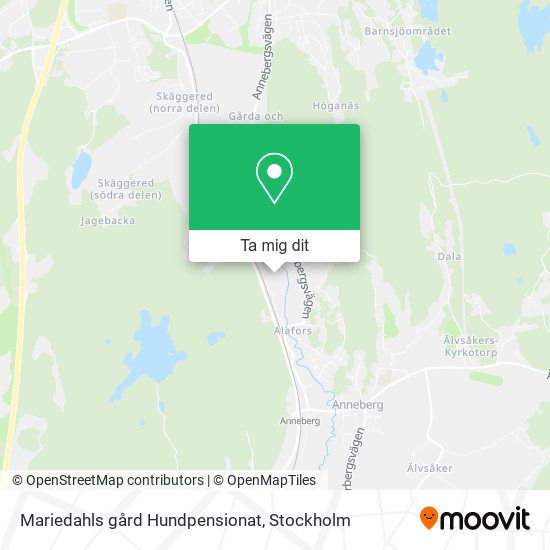 Mariedahls gård Hundpensionat karta