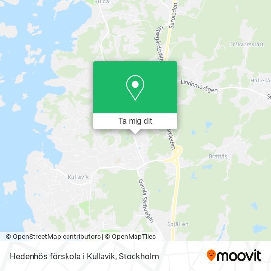 Hedenhös förskola i Kullavik karta