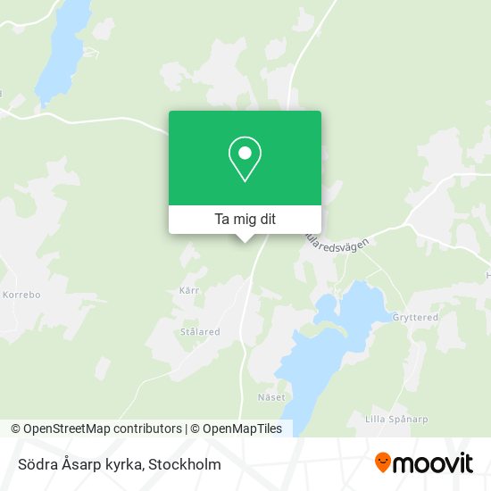 Södra Åsarp kyrka karta