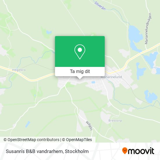 Susann's B&B vandrarhem karta