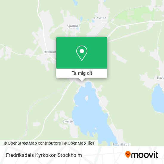 Fredriksdals Kyrkokör karta