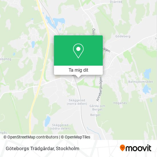 Göteborgs Trädgårdar karta