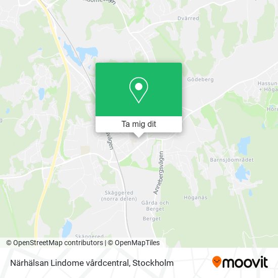 Närhälsan Lindome vårdcentral karta