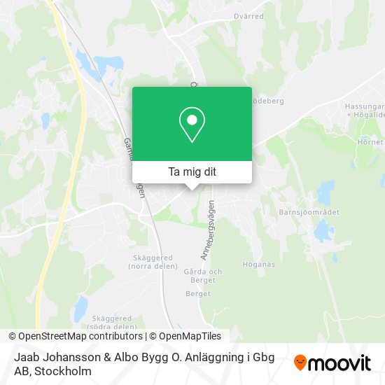 Jaab Johansson & Albo Bygg O. Anläggning i Gbg AB karta
