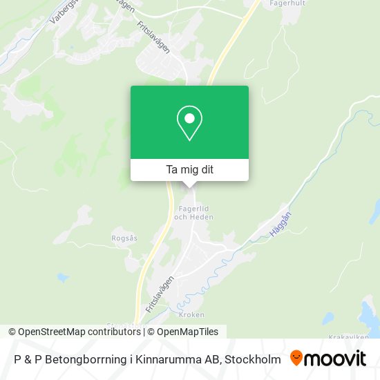 P & P Betongborrning i Kinnarumma AB karta