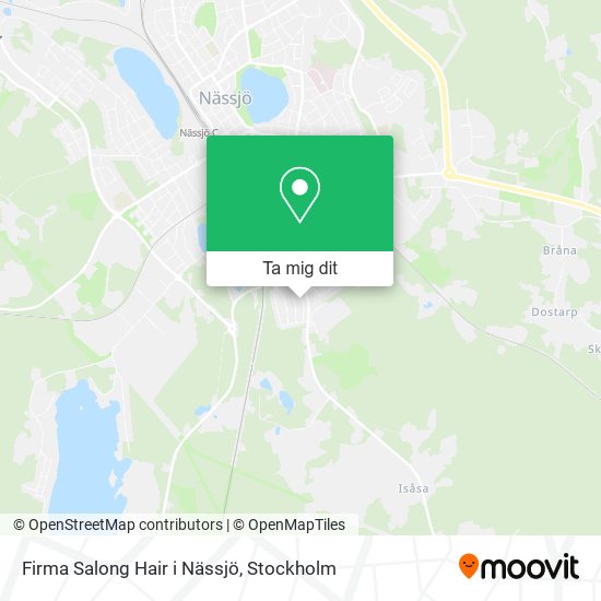 Firma Salong Hair i Nässjö karta
