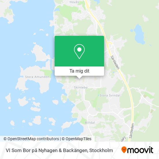 VI Som Bor på Nyhagen & Backängen karta