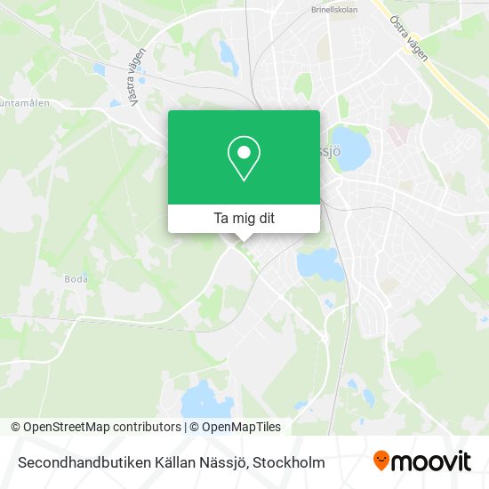 Secondhandbutiken Källan Nässjö karta