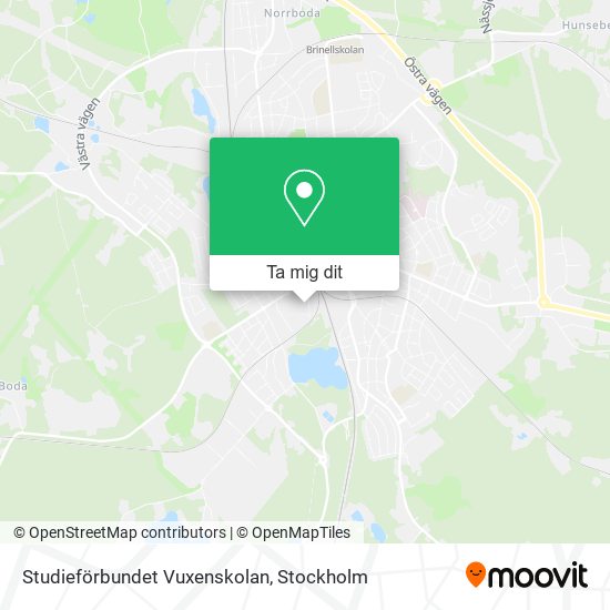 Studieförbundet Vuxenskolan karta