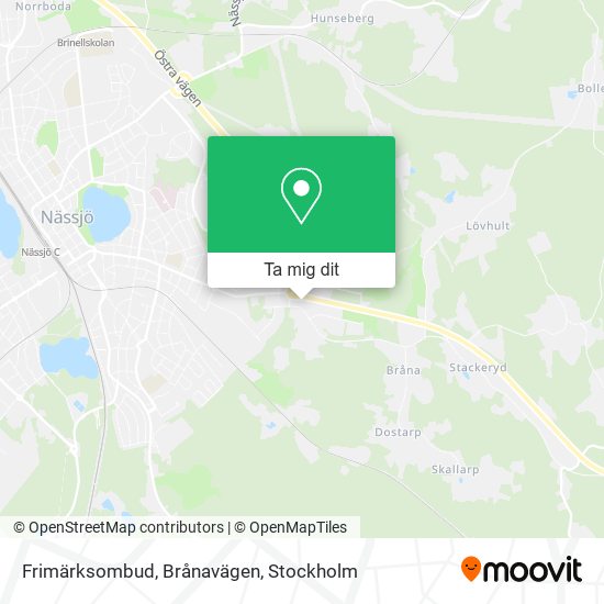 Frimärksombud, Brånavägen karta