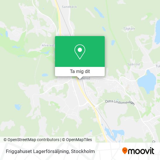 Friggahuset Lagerförsäljning karta