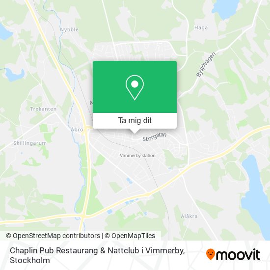 Chaplin Pub Restaurang & Nattclub i Vimmerby karta