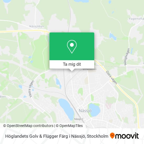 Höglandets Golv & Flügger Färg i Nässjö karta