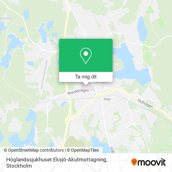 Höglandssjukhuset Eksjö-Akutmottagning karta