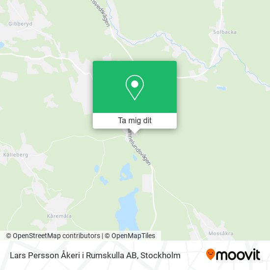 Lars Persson Åkeri i Rumskulla AB karta