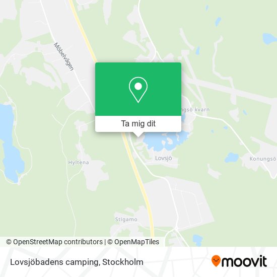 Lovsjöbadens camping karta