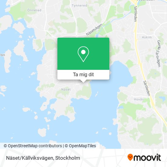 Näset/Källviksvägen karta