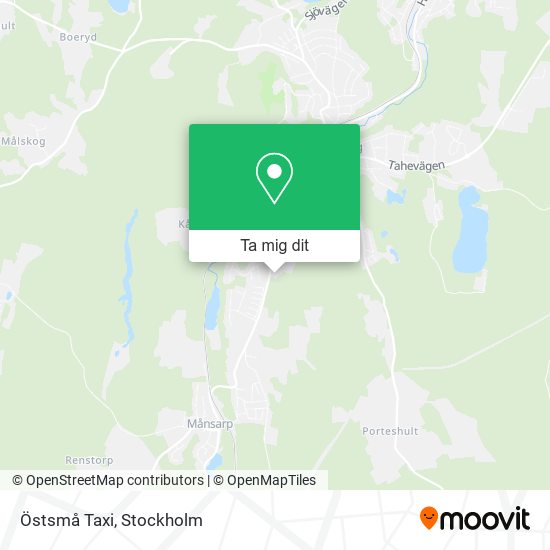 Östsmå Taxi karta