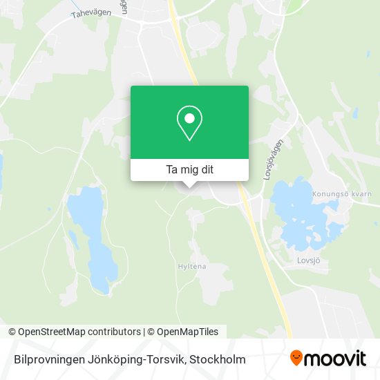 Bilprovningen Jönköping-Torsvik karta