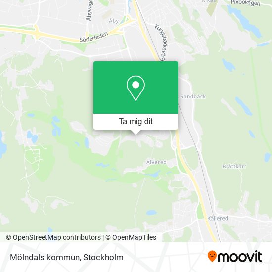 Mölndals kommun karta