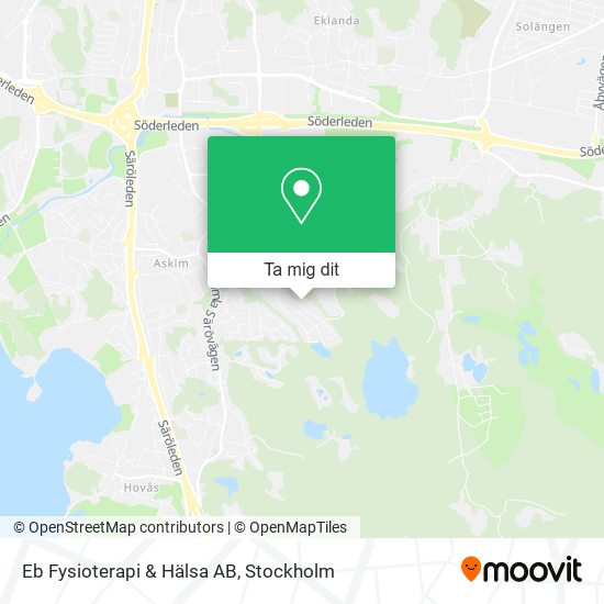 Eb Fysioterapi & Hälsa AB karta