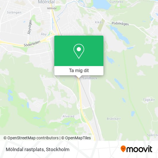 Mölndal rastplats karta