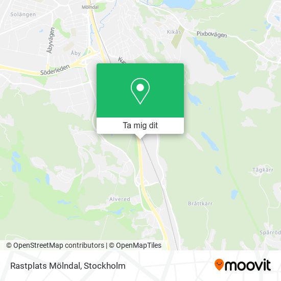 Rastplats Mölndal karta