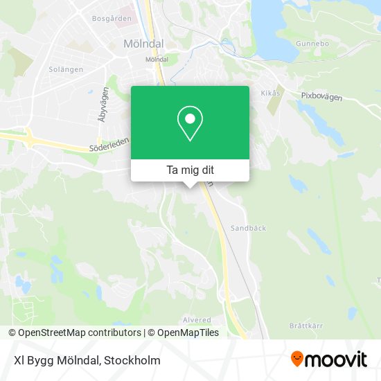 Xl Bygg Mölndal karta