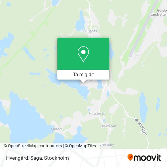 Hvengård, Saga karta