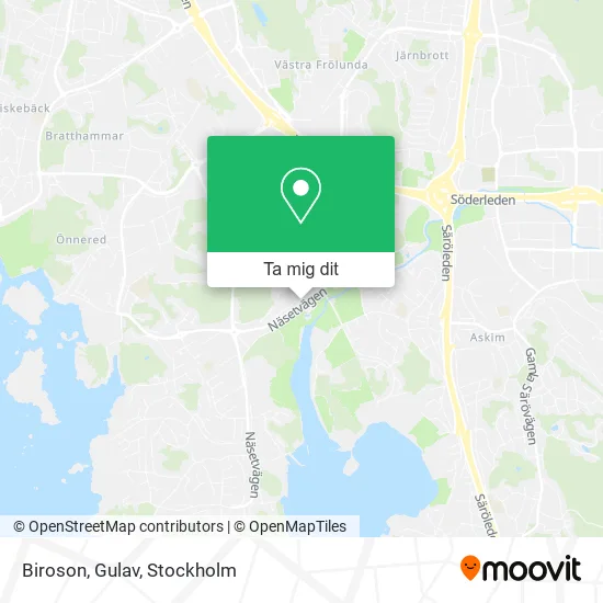 Biroson, Gulav karta