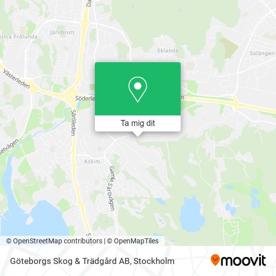 Göteborgs Skog & Trädgård AB karta