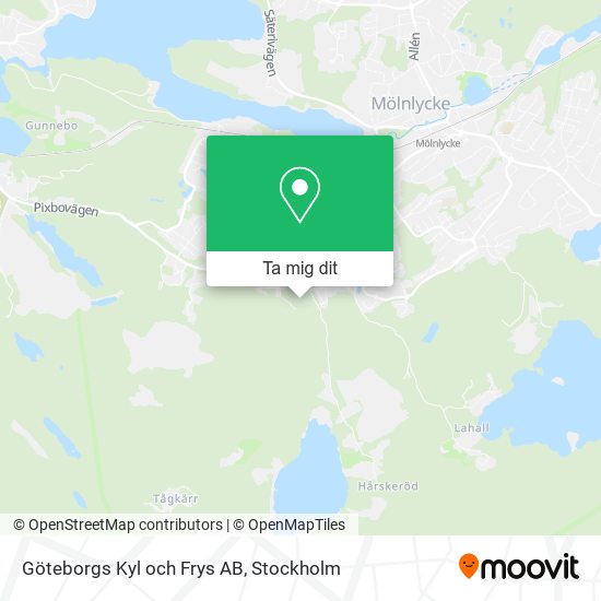 Göteborgs Kyl och Frys AB karta