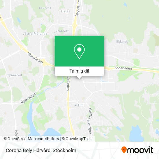 Corona Bely Hårvård karta