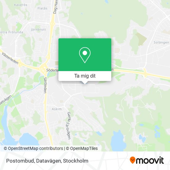 Postombud, Datavägen karta