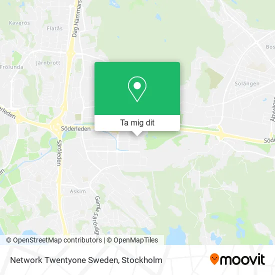 Network Twentyone Sweden karta