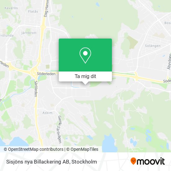 Sisjöns nya Billackering AB karta