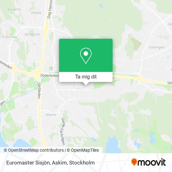 Euromaster Sisjön, Askim karta