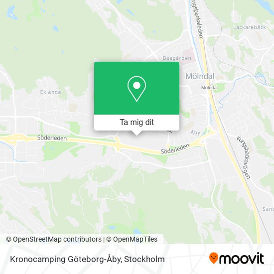 Kronocamping Göteborg-Åby karta