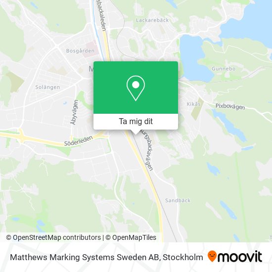 Matthews Marking Systems Sweden AB karta