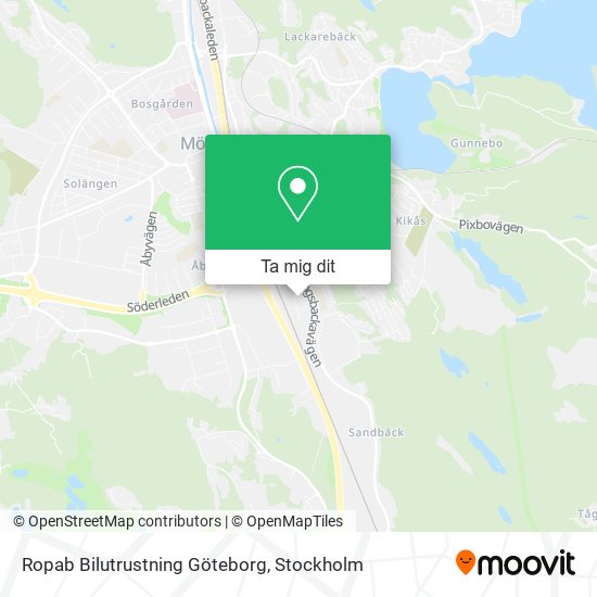 Ropab Bilutrustning Göteborg karta